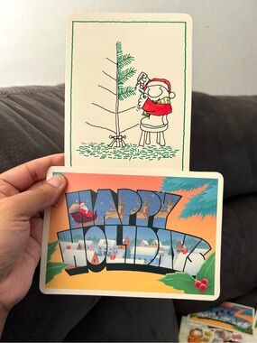 12 Vintage Postcards Includes Christmas, Garfield & Coloring Bear Post Cards